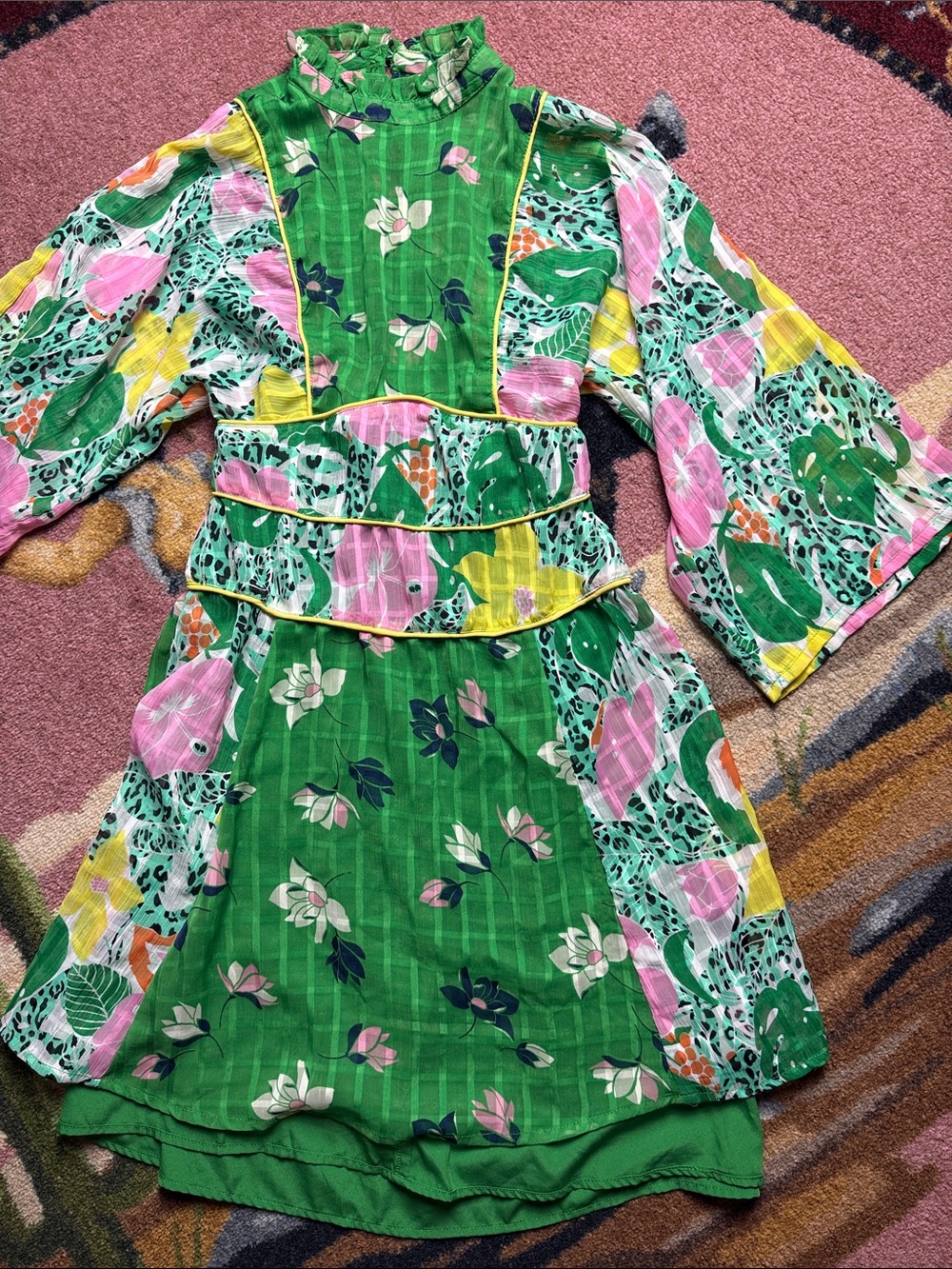 ASOS DRESS COLOURFUL PATTERNED